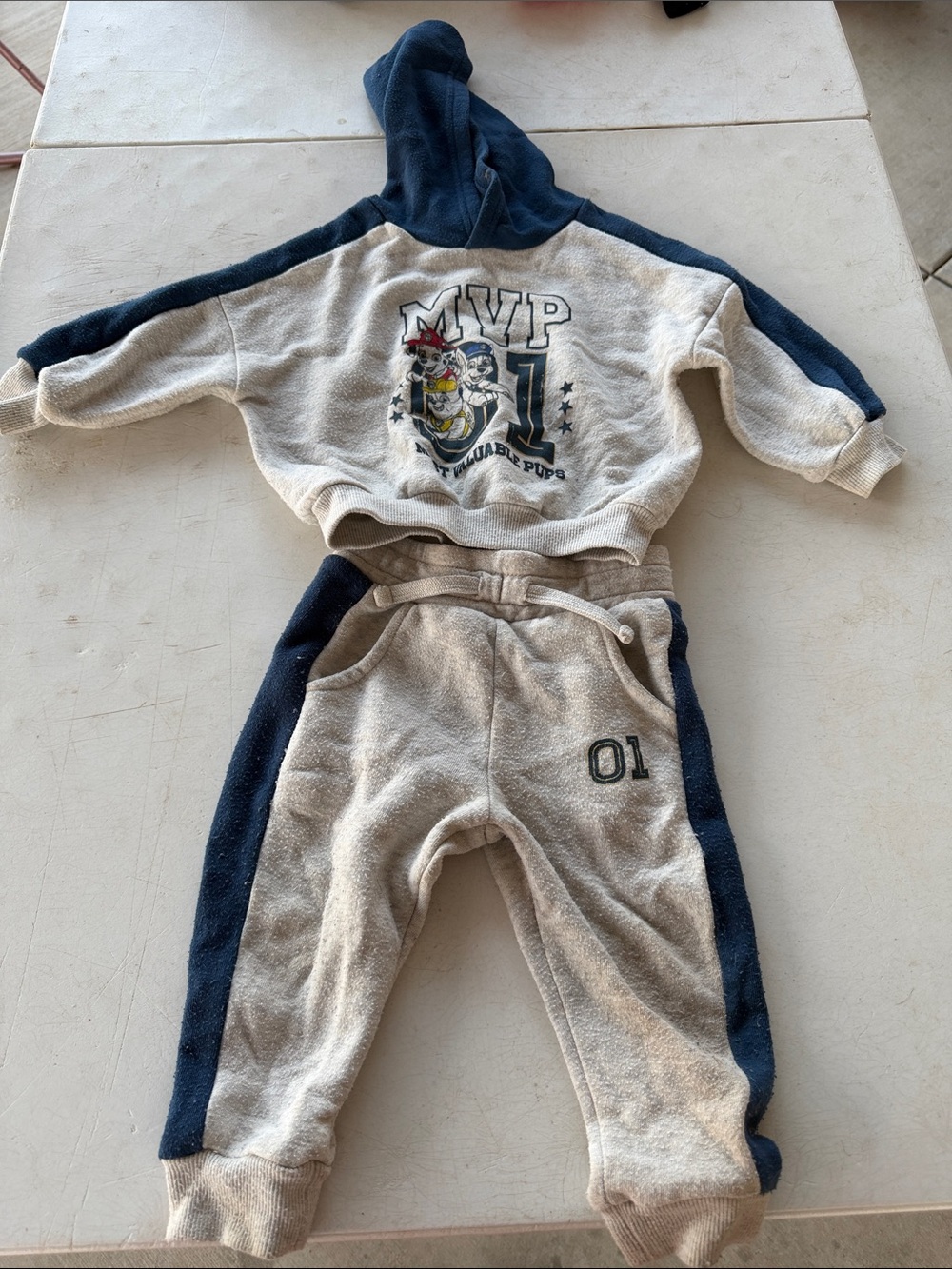 Paw Patrol Two-Piece Sweatshirt & Joggers Set in Navy and Cream